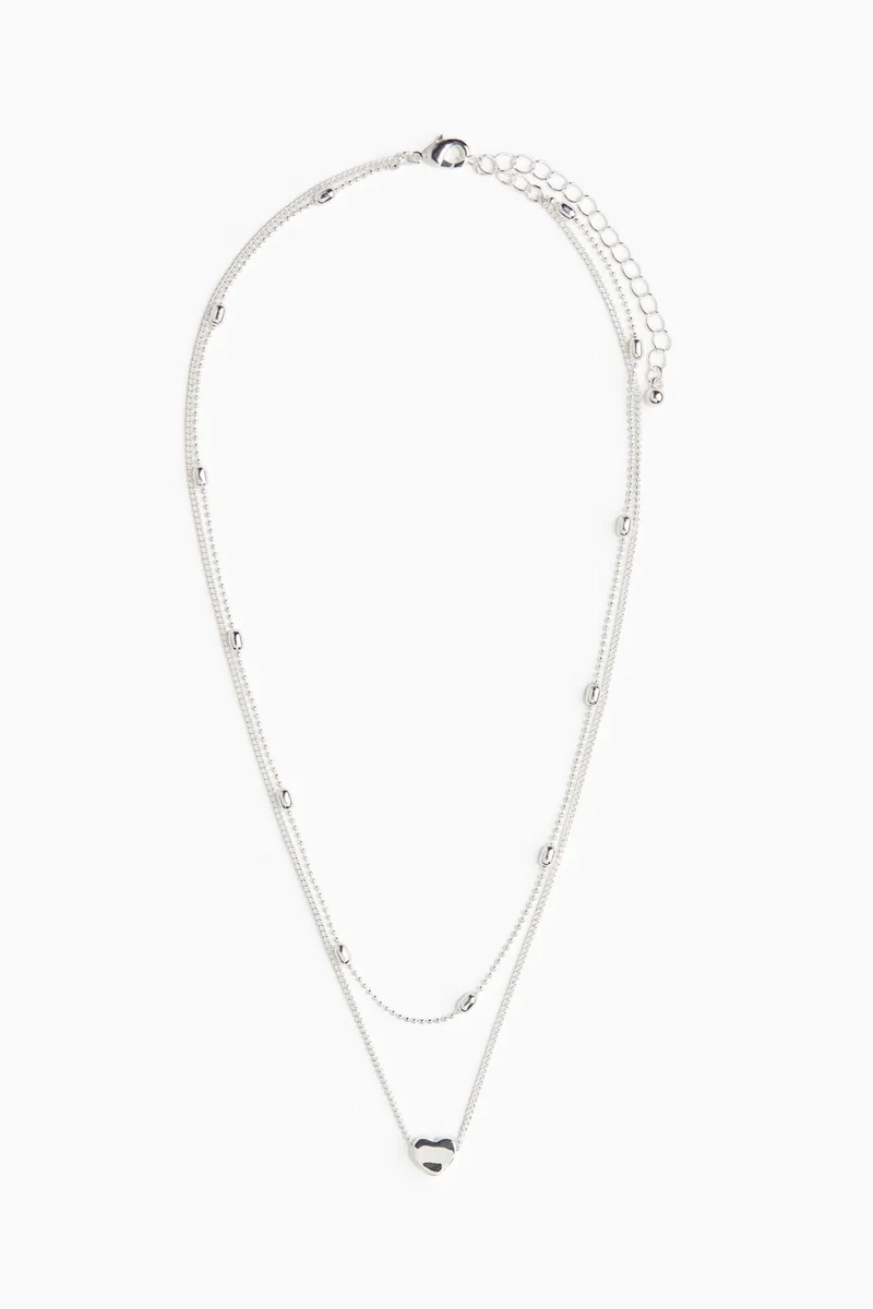 اتش اند ام قلادة من سلسلتين