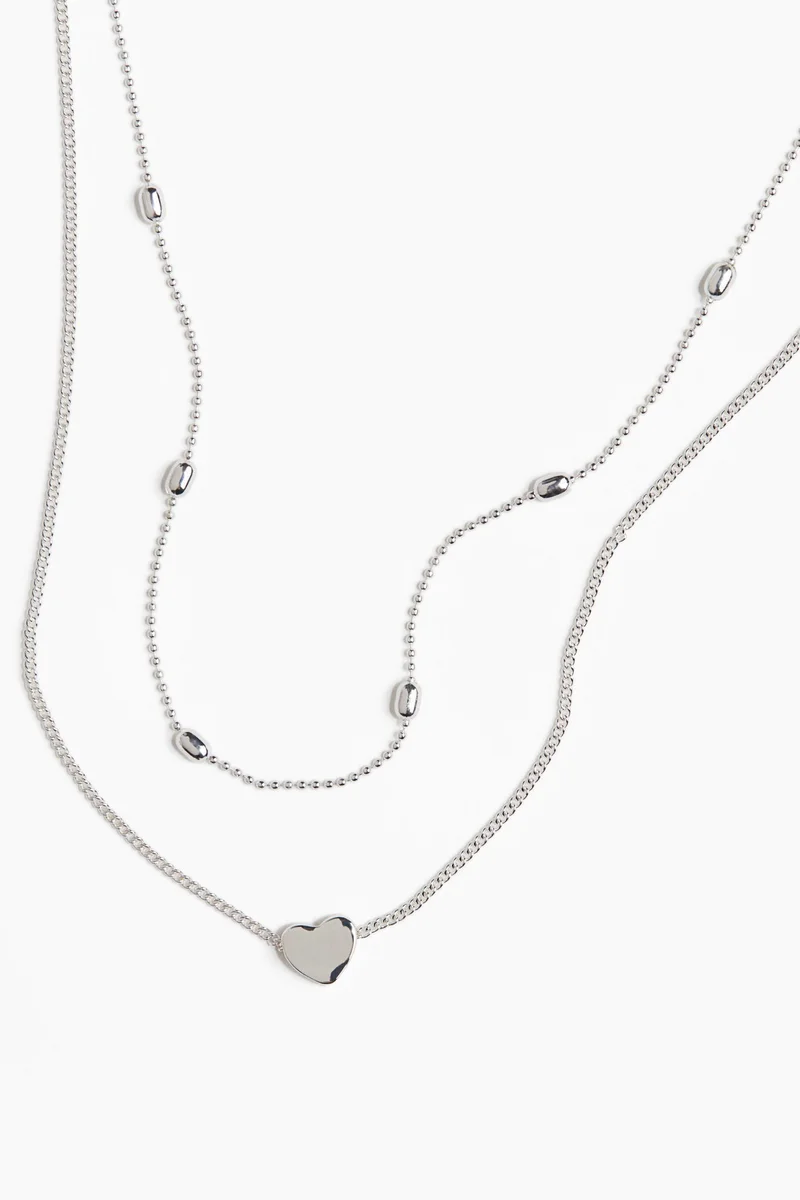 اتش اند ام قلادة من سلسلتين