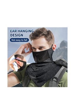 Excefore Neck Gaiter, 2 Pack Breathable Bandana Mask for Outdoor Protection, Sun UV Protection Face Cover for Cycling, Running, Hiking, Black and Dark Grey  - Image 4