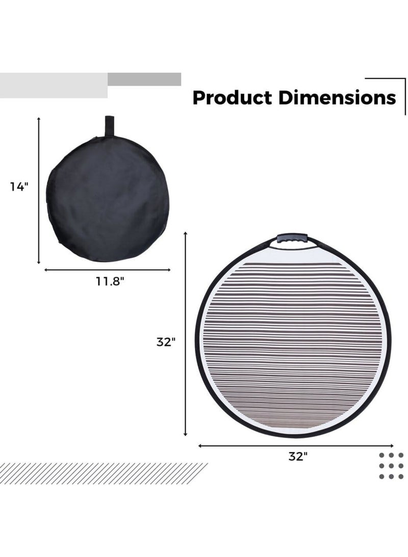 SOLARAE Dent Reflector Board with Storage Bag, 80cm Striped Light Reflector Board, Flexible Foldable Dent Panel, Dent Fix Tool for Vehicle Door Scratch and Hail Damage Car Dent Check Tool, Black - Image 5