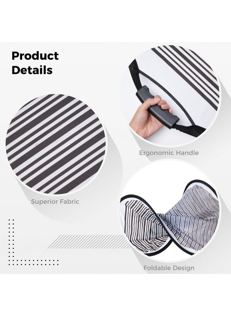 SOLARAE Dent Reflector Board with Storage Bag, 80cm Striped Light Reflector Board, Flexible Foldable Dent Panel, Dent Fix Tool for Vehicle Door Scratch and Hail Damage Car Dent Check Tool, Black - Image 4
