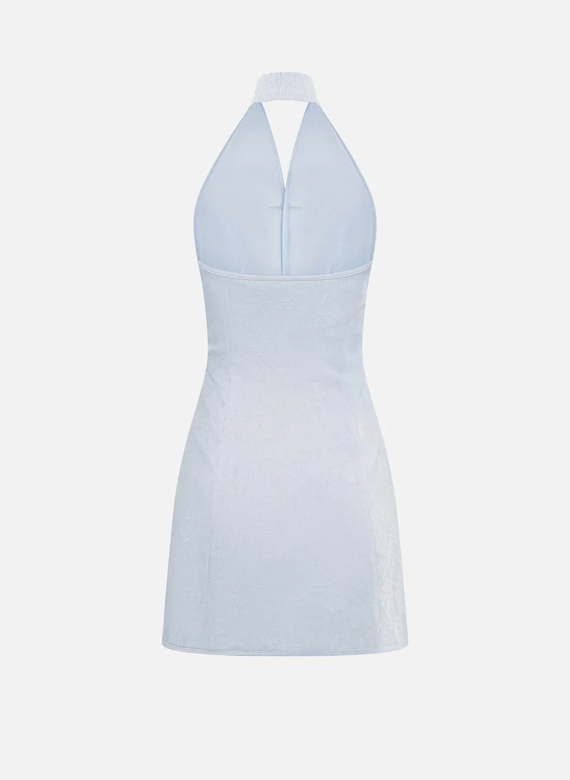 Lichi  Jacquard mini dress with a diagonal fastening for Women | Best Price UAE
