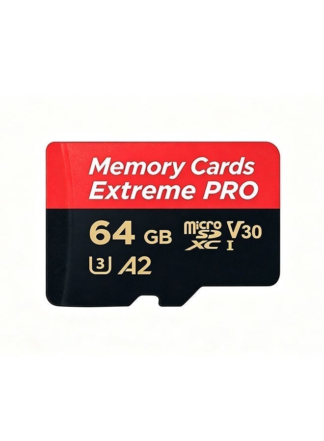 64GB high-end storage card, microSDXC type, supports full HD video, suitable for smartphones, dashcam, action cameras and surveillance cameras. - Image 1