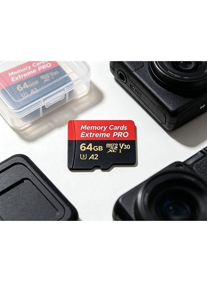 64GB high-end storage card, microSDXC type, supports full HD video, suitable for smartphones, dashcam, action cameras and surveillance cameras. - Image 2