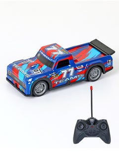 gearbox Luminous Remote Control Truck, Light Up RC Car Toys, 2.4GHz 1:22 Scale 15KM/H Off-Road with Cool LED Lights Racing Rechargeable Toy Car for Christmas Birthday Kids Boys for 6-7 8-12 Year Old- Blue  - Image 1