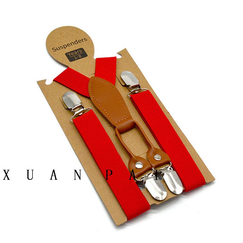 Spot Children 2.5Cm Fashion Y 3 Clip Elastic Strap Clip Men'S And Women'S Baby Suspenders - Image 1