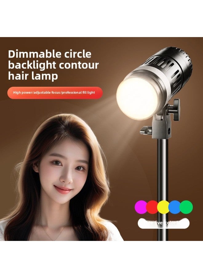 God Fill Light Suit Photography Photography Atmosphere Spotlight Sun Lamp Net Red Live Hair Lamp-Color Of Light Source:【mushroom Hair Lamp 50w Set】 (small Mushroom Lamp + E27 Lamp Head) - Image 2