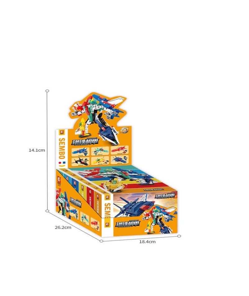 Sembo 103126-103131 - Steel Mecha Jet building blocks - 754+ pcs - Multicolor - Image 1