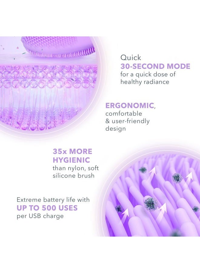 FOREO Luna 4 Mini Facial Cleansing Brush & Face Massager - Premium Face Brush - Enhances Absorption of Skin Care Products - Simple Face Care Travel Accessories - for All Skin Types - Lavender - Image 3