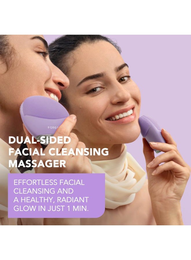 FOREO Luna 4 Mini Facial Cleansing Brush & Face Massager - Premium Face Brush - Enhances Absorption of Skin Care Products - Simple Face Care Travel Accessories - for All Skin Types - Lavender - Image 2