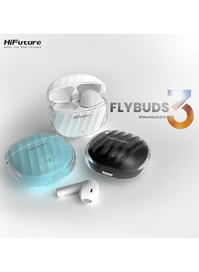 HiFuture Flybuds 3 Wireless 5.3 Bluetooth Headphones 4 Built-in Microphones & 30 Hours of Playtime Black-COLOURS VARRY - Image 2