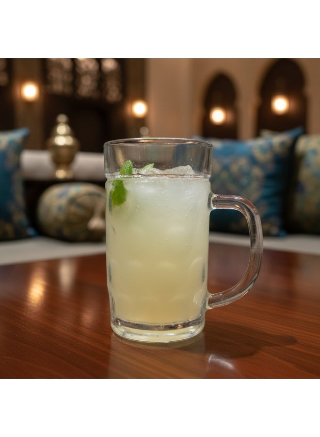 AKDC Crystal Glass 570ml Beer Mug with Heavy Base and Strong Handle for Chilled Beverages - Image 2