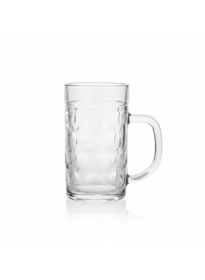 AKDC Crystal Glass 570ml Beer Mug with Heavy Base and Strong Handle for Chilled Beverages - Image 1