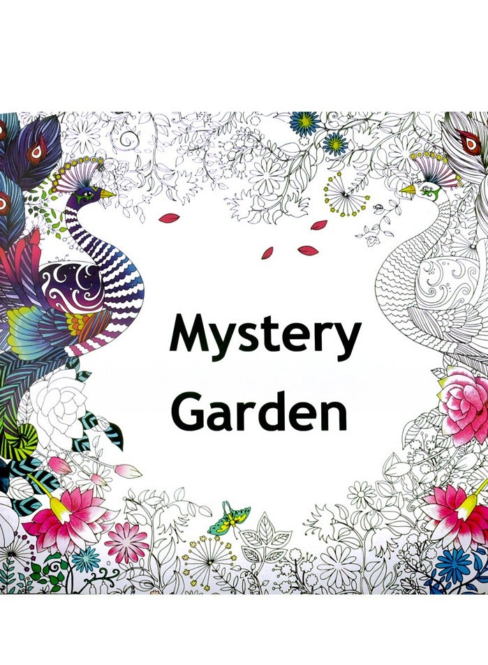 24-Pages Mystery Garden Colouring Book 25x25CM