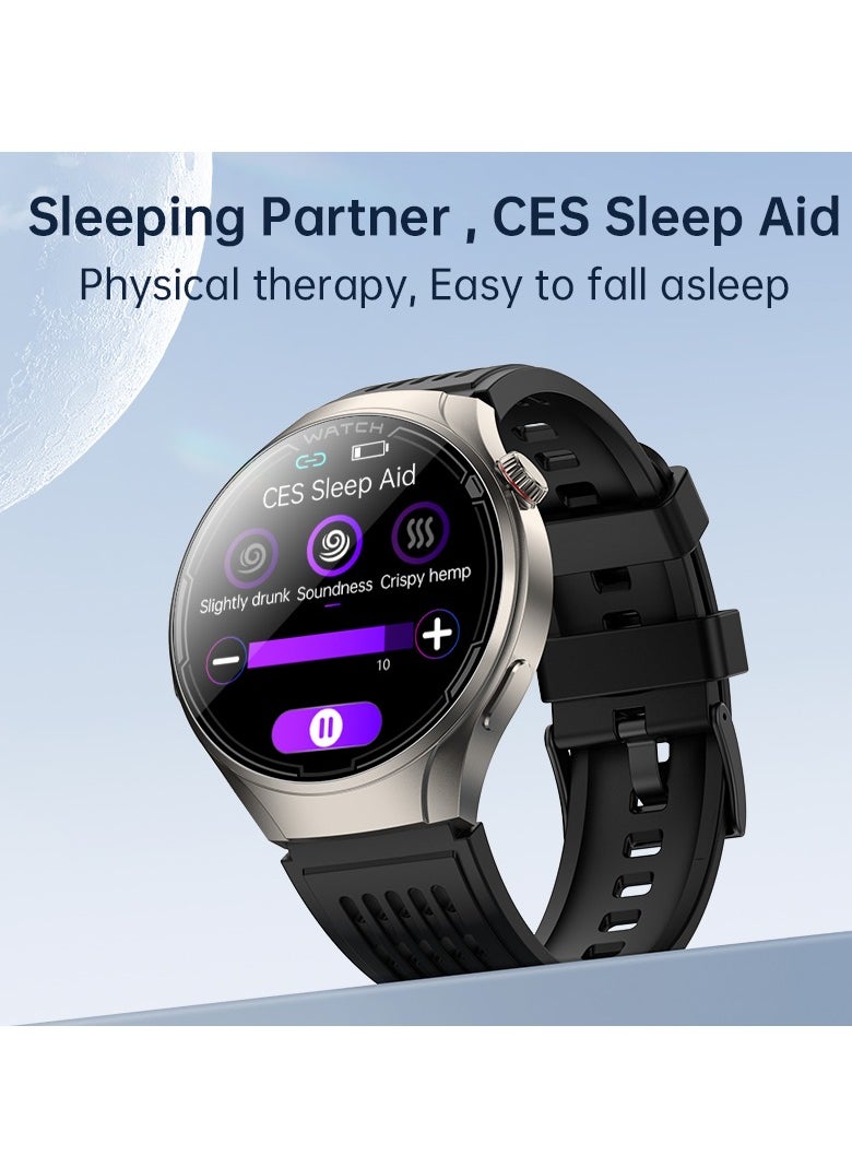 EVEREEN - FD06 Massage CES Sleep Aid Smart Watch ECG Bluetooth Measuring Blood Pressure Blood Oxygen Heart Rate Blood Sugar Blood Lipids Uric Acid Body Temperature Sleep Aid Electrode Therapy Android iOS 1.43 - Image 1
