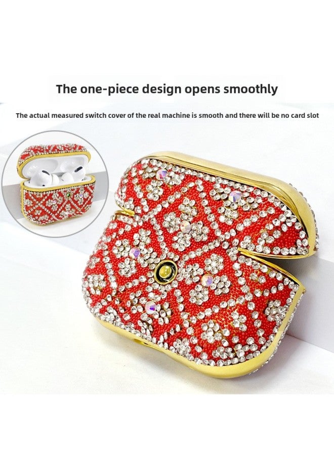 Suitable For Apple Headphone Case Pro2 Niche Advanced Sense Airpods4 Diamond Headphone Protective Case One-piece-Color:Yellow-Applicable Models:Airpods Pro/pro2 - Image 2
