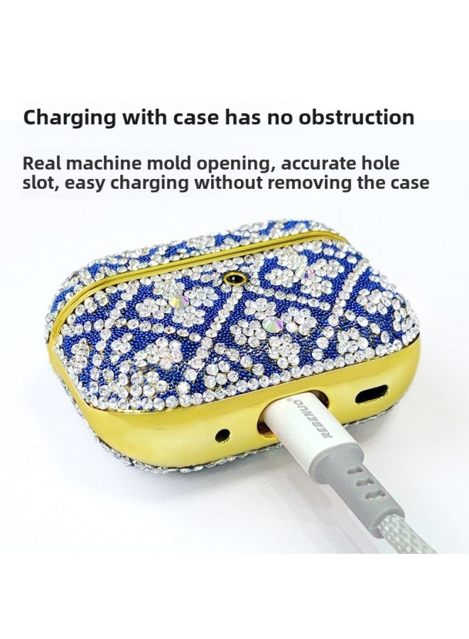 Suitable For Apple Headphone Case Pro2 Niche Advanced Sense Airpods4 Diamond Headphone Protective Case One-piece-Color:Yellow-Applicable Models:Airpods Pro/pro2 - Image 4