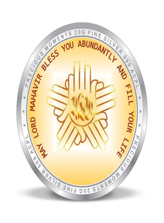 ACPL Precious Moments BIS Hallmarked Silver Coin Mahaveer Jain Colorful Design 20 gm 999 Pure - Image 2