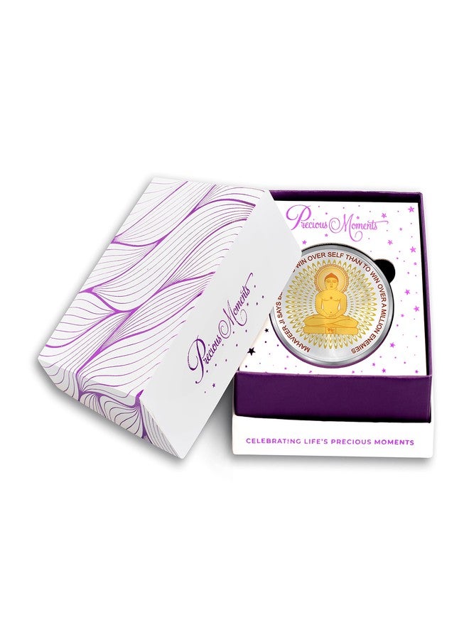 ACPL Precious Moments BIS Hallmarked Silver Coin Mahaveer Jain Colorful Design 20 gm 999 Pure - Image 3