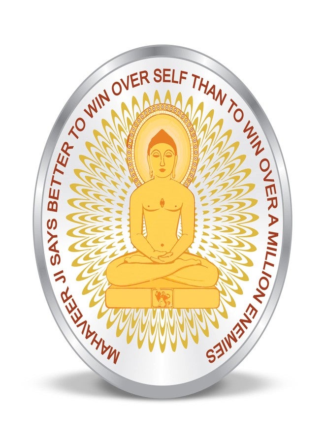 ACPL Precious Moments BIS Hallmarked Silver Coin Mahaveer Jain Colorful Design 20 gm 999 Pure - Image 1