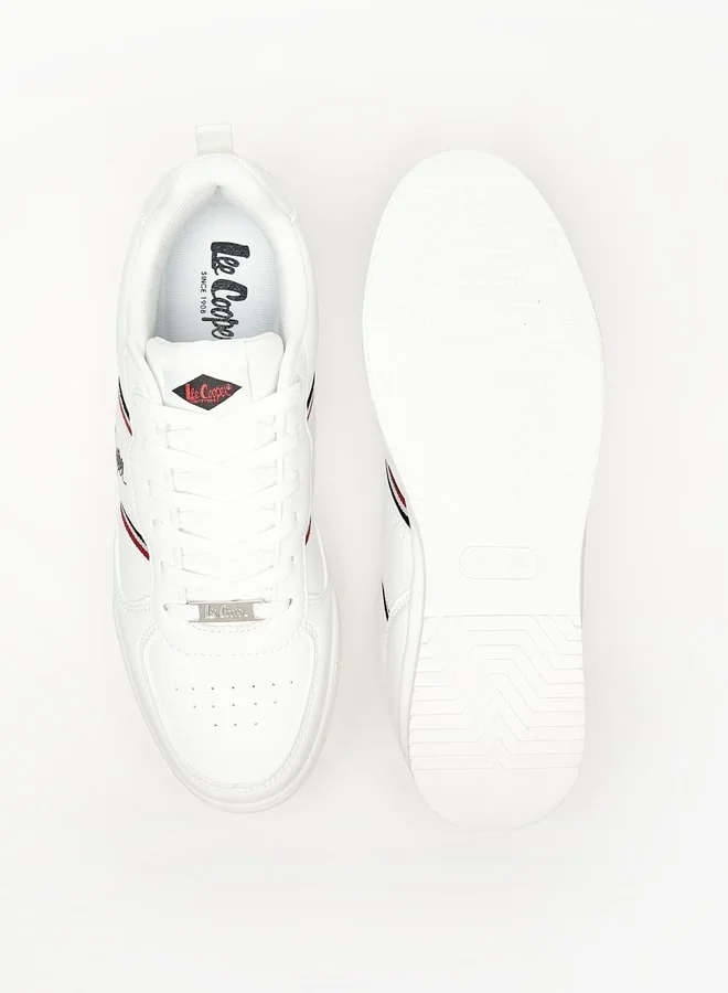 Lee Cooper Men's Logo Detail Sneakers with Lace-Up Detail