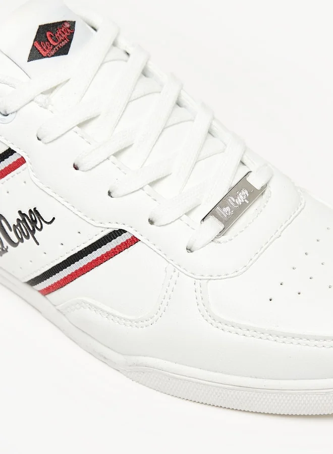 Lee Cooper Men's Logo Detail Sneakers with Lace-Up Detail