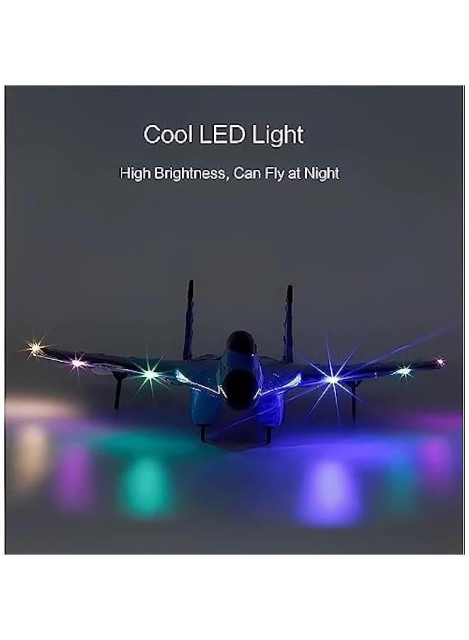 Remote Control Wireless Airplane Toy with Lights, Su-35 Rc Glider 2 Channel 2.4 GHZ Remote Control Planes, Outdoor Foam Rc Aircraft for Hobby Rc Airplanes - Image 5