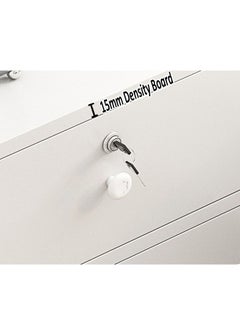 NKX Modern White Vanity Desk with LED Mirror Storage Shelves and Silent Drawers 100cm  - Image 5