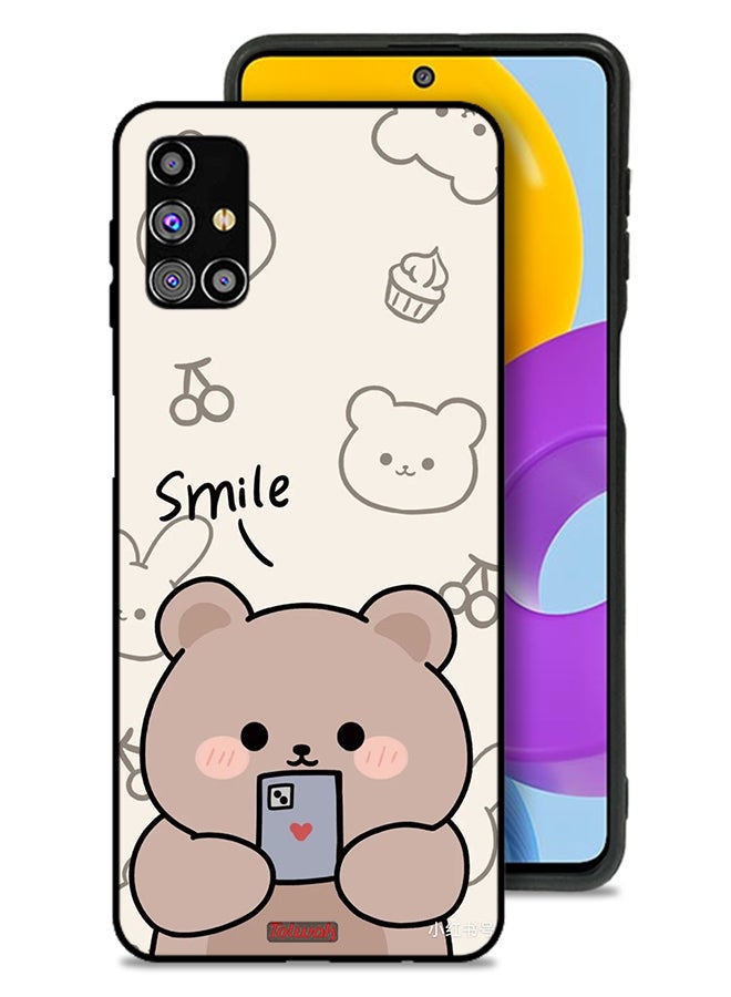 Tolwak Samsung Galaxy M31s Protective Case Cover Smile Bear Art - Image 1