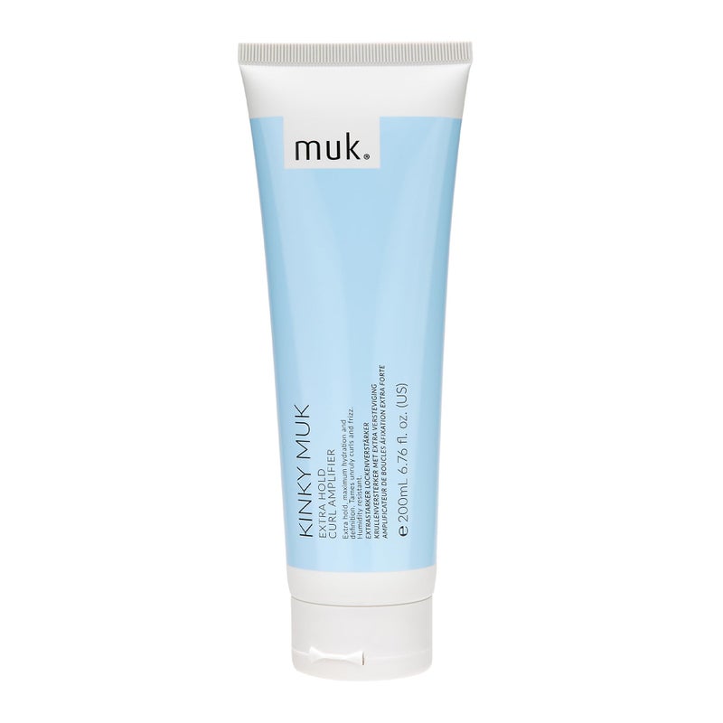 MUK. Kinky Extra Hold Curl Amplifier - Firm Hold Cream for Curly Hair. Frizz Reducing Curl Cream with Moisturising Properties. Humidity Resistant Styling for Medium to Coarse Hair, 200ml - Image 1