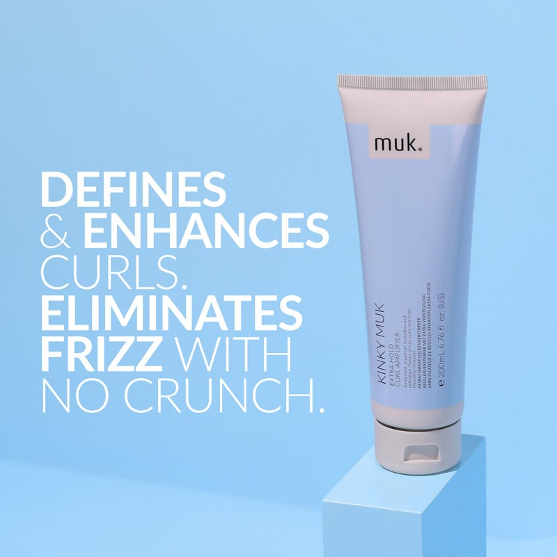 MUK. Kinky Extra Hold Curl Amplifier - Firm Hold Cream for Curly Hair. Frizz Reducing Curl Cream with Moisturising Properties. Humidity Resistant Styling for Medium to Coarse Hair, 200ml - Image 2