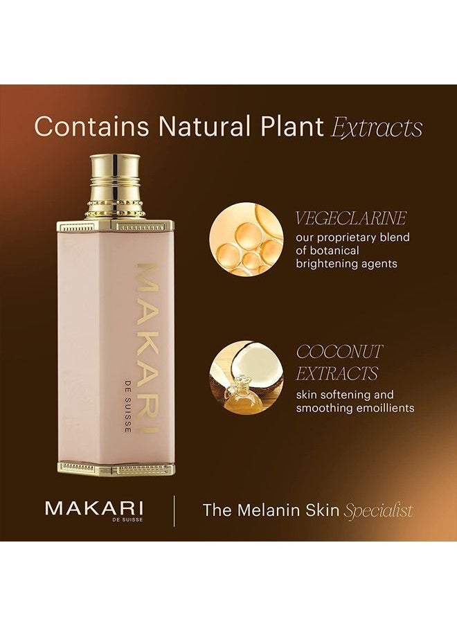 Makari Premium+ Body Brightening Beauty Milk (4.57 fl oz) | Anti-Aging Body Lotion | Softens and Smoothens Skin | Helps Diminish Discolorations and Dark Marks | Enhances Luminosity and Vibrance