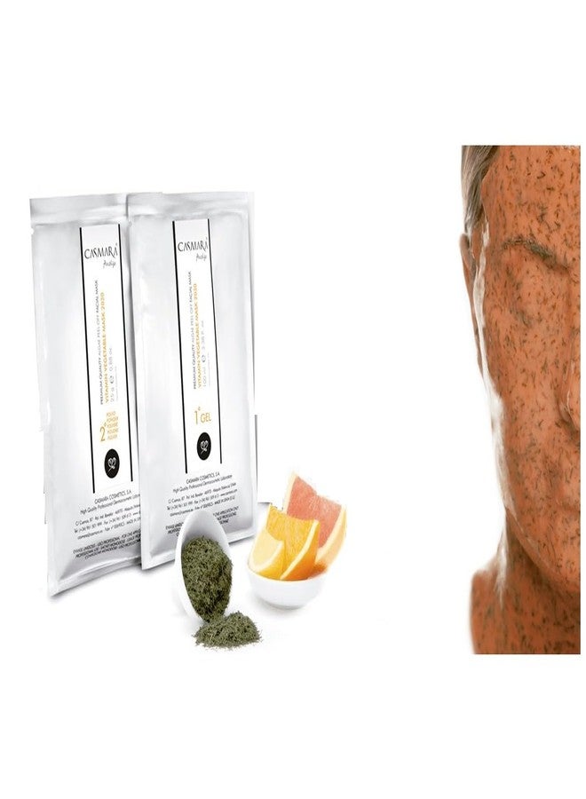 كاسمارا أقنعة الوجه المقشرة من الطحالب عالية الجودة من كاسمارا 4.26 أونصة/جل القناع (3.38 أونصة)/بودرة القناع (0.88 أونصة) (نباتي) - Image 1