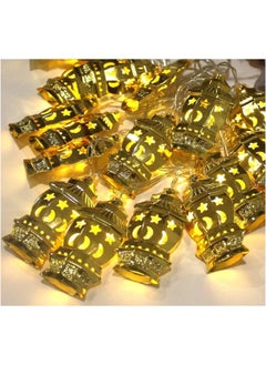 Generic Ramadan Decoration String Lights, 9 feet 20 LEDs stylish Lantern Design, Battery Operated, Islamic design for Ramadan and Eid Indoor and Outdoor Decorations Warm White  - Image 1
