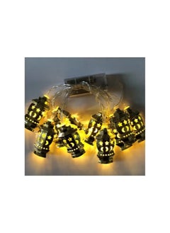 Generic Ramadan Decoration String Lights, 9 feet 20 LEDs stylish Lantern Design, Battery Operated, Islamic design for Ramadan and Eid Indoor and Outdoor Decorations Warm White  - Image 4