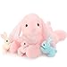 BENINY Big Pink Bunny Stuffed Animal 24 Large Easter Stuffed Bunny Rabbit Plush Toy Gifts for Girls Baby Plushy Mommy Bunny Surprise with 3 Babies Inside - Image 2