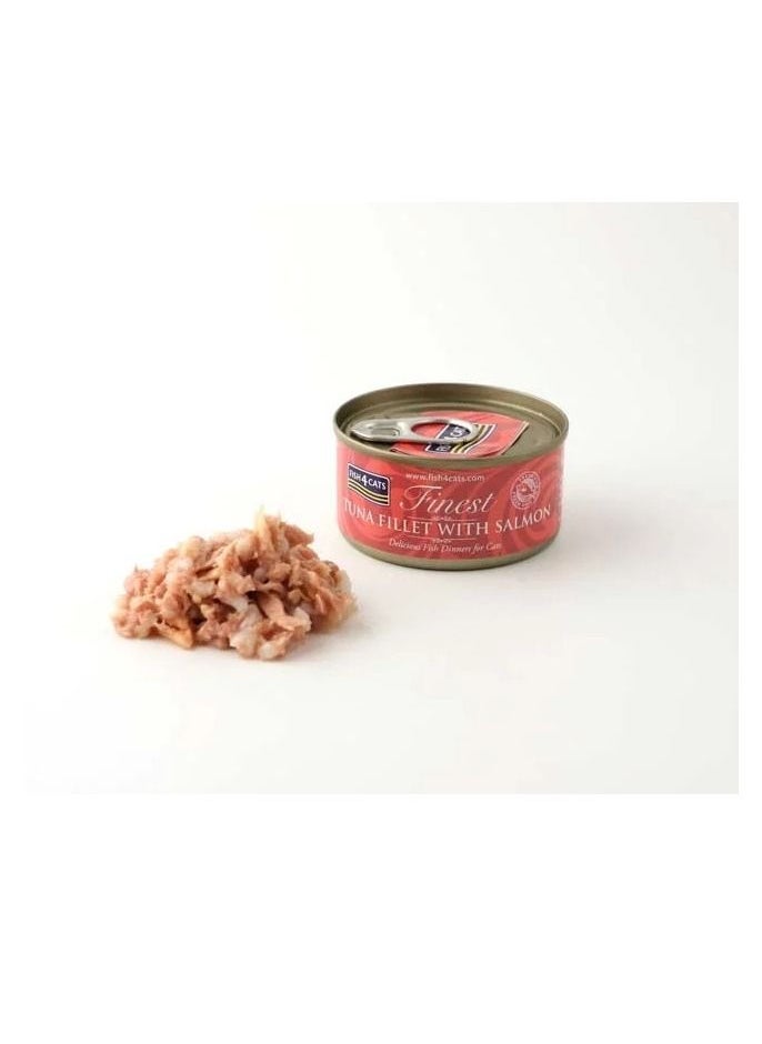 fish4cats - Fish4Cats Tuna Fillet with Salmon Cat Wet Food 10X70G - Image 1