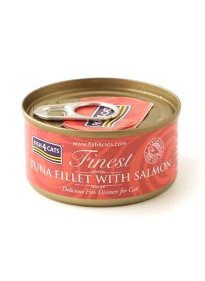 fish4cats - Fish4Cats Tuna Fillet with Salmon Cat Wet Food 10X70G - Image 1