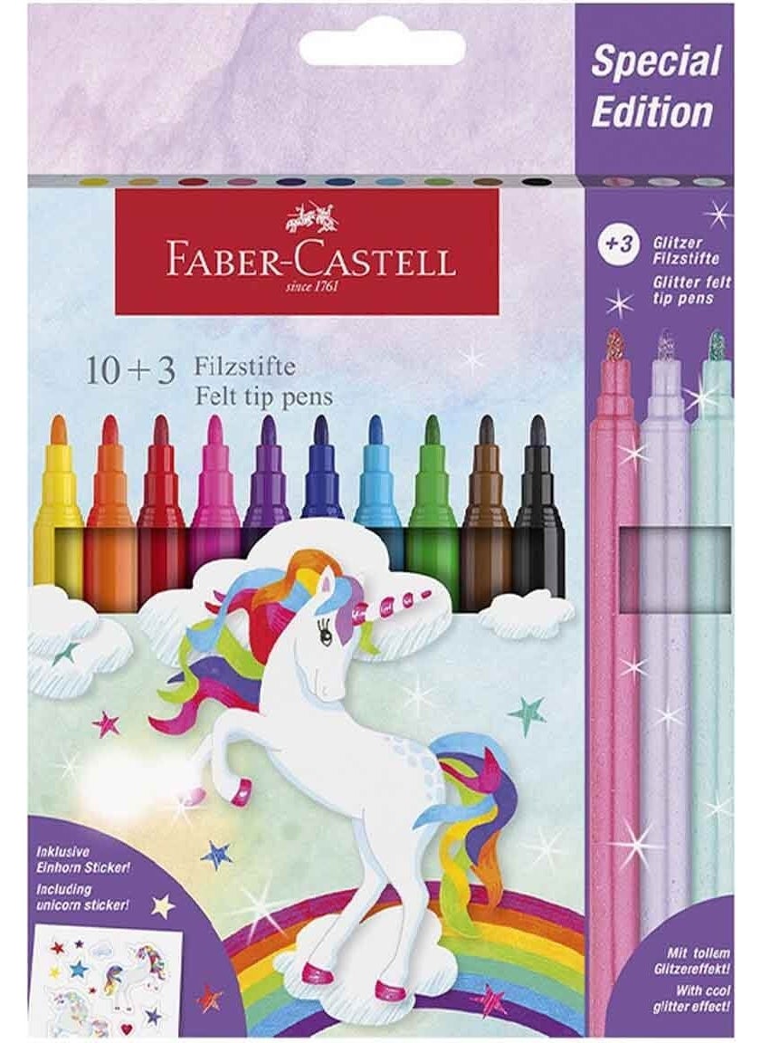 Faber - -Castell Unicorn Felt Tip Pen 13 Pieces - Image 1