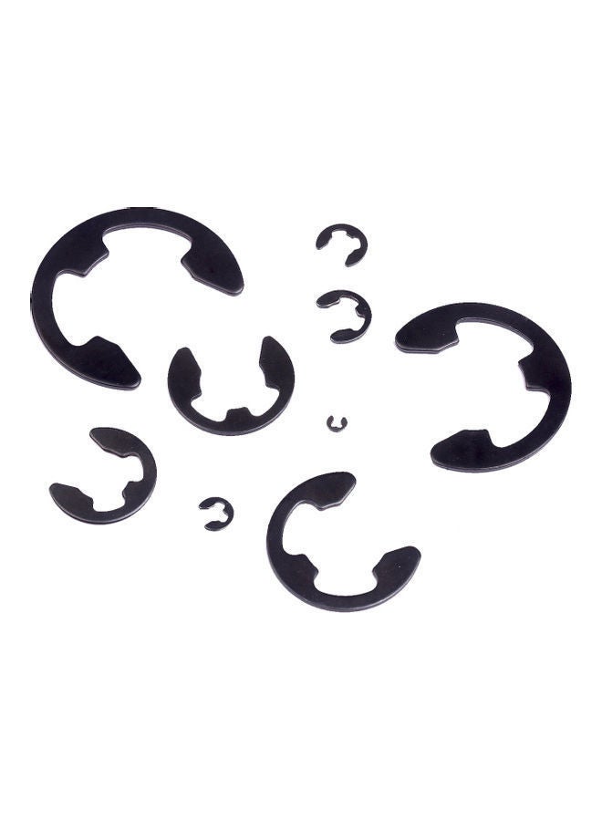 NIBEMINENT 380 Piece 9 Sizes E Clip External Retaining Ring Assortment Set Black 22.70X3.00X10.90cm - Image 2