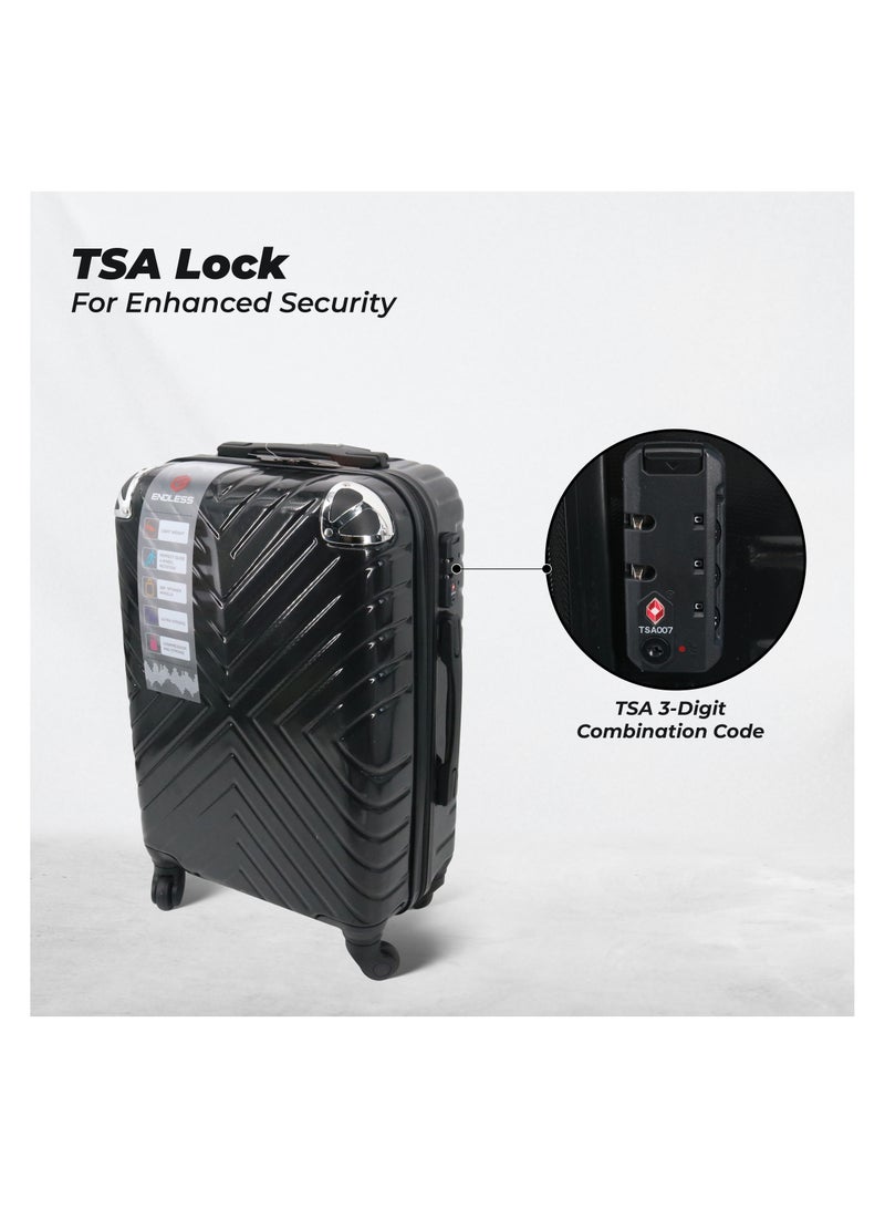ENDLESS  Check-In Trolley Bag 75cm (29.5")| Hardside Suitcase, ABS + Polycarbonate | 4 wheels, 360 Degree Spinner Wheel System Luggage for Travel with TSA Lock | Carry On Luggage - Image 4