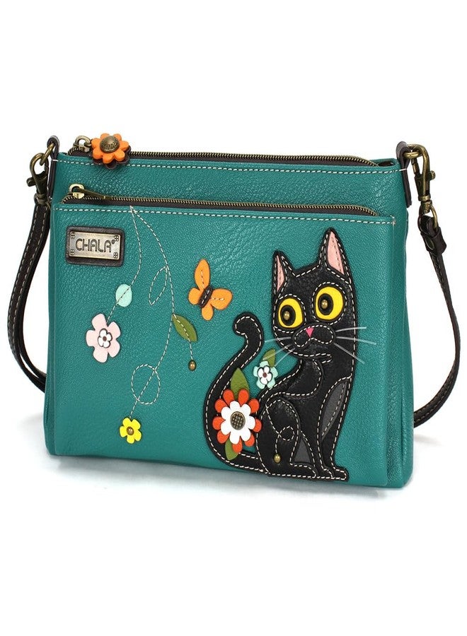 CHALA RFID Protected Vegan Leather Deluxe Crossbody Bag with Adjustable Straps - Cardinal - blue - Image 1