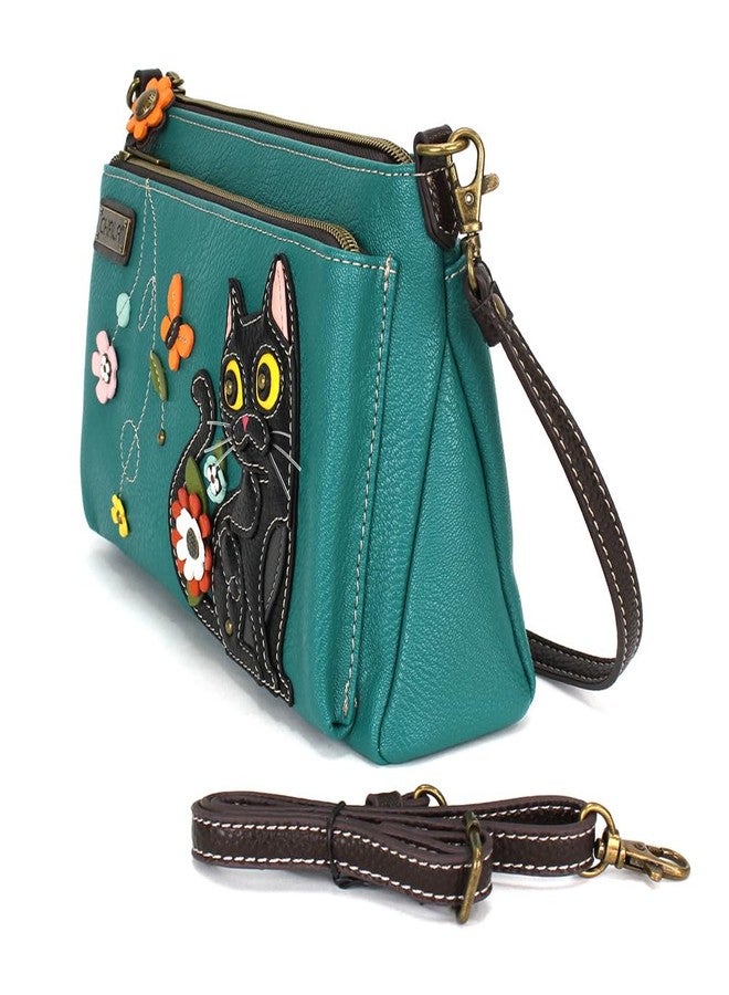 CHALA RFID Protected Vegan Leather Deluxe Crossbody Bag with Adjustable Straps - Cardinal - blue - Image 3