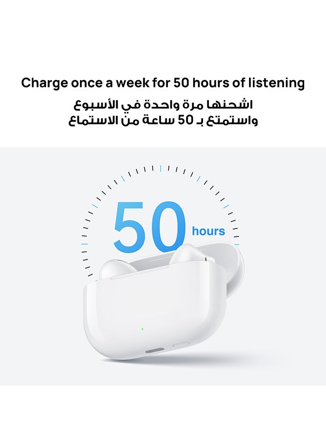 HUAWEI FreeBuds SE 4 ANC, True Wireless Earbuds, Multi-mode Noise Cancelling Earphones, 50 Hours Long Battery Life, In-Ear Headphones Bluetooth 5.4, Compatible with iOS and Android, IP54 White - Image 3