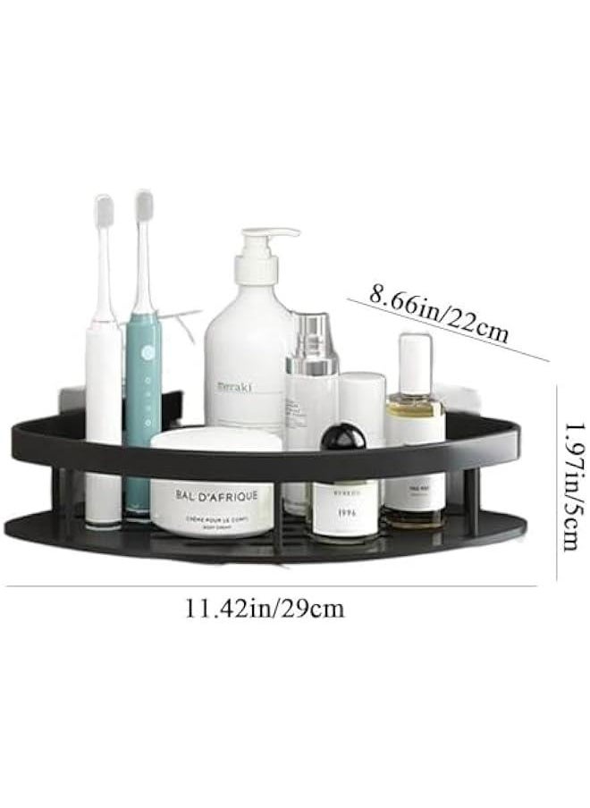 Generic - Bathroom Corner Shelf No Drilling Wall Mount Bathroom Shelf Shampoo Holder Shower Storage Rack, Only for 90-Degree Corner(Black) - Image 1