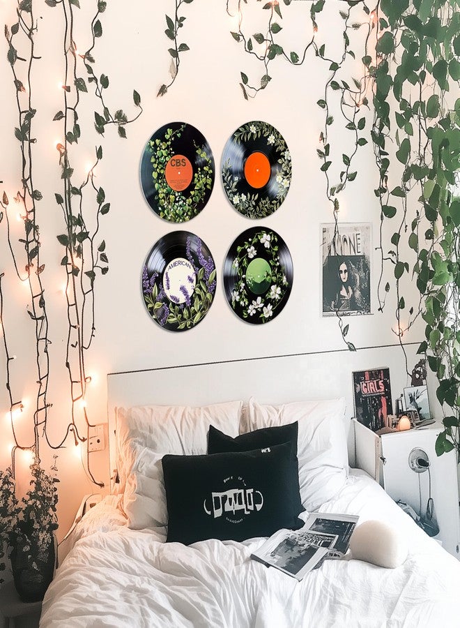 TracyArt Hippie Decor, Posters for Room Aesthetic - Botanical Wall Art, Record Decor, 4 Pcs 12" - Image 2