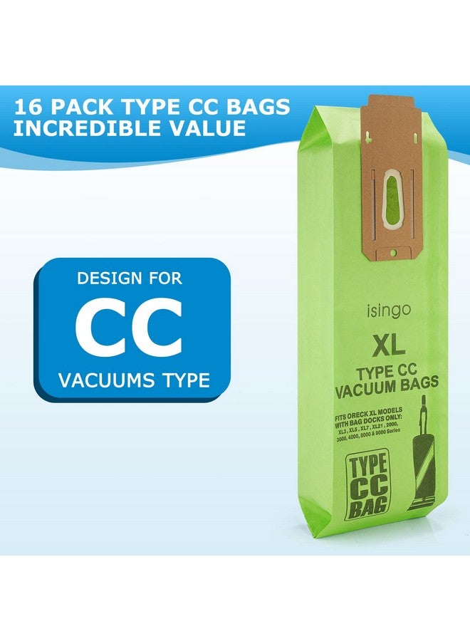 isingo 16 Pack Vacuum Bags Replacement for Oreck Type CC, Fit all Orеck XL Upright Vacuum Cleaner, XL XL2 XL7 XL21, Replaces Part #CCPK8, CCPK8DW, Green - Image 3