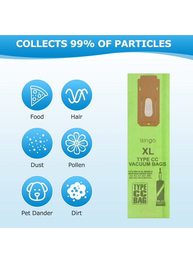 isingo 16 Pack Vacuum Bags Replacement for Oreck Type CC, Fit all Orеck XL Upright Vacuum Cleaner, XL XL2 XL7 XL21, Replaces Part #CCPK8, CCPK8DW, Green - Image 5