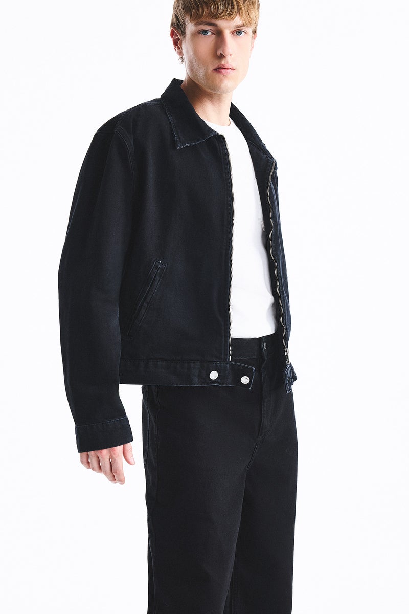 DeFacto Black Man Regular Fit Cotton Jacket Casual - Image 3
