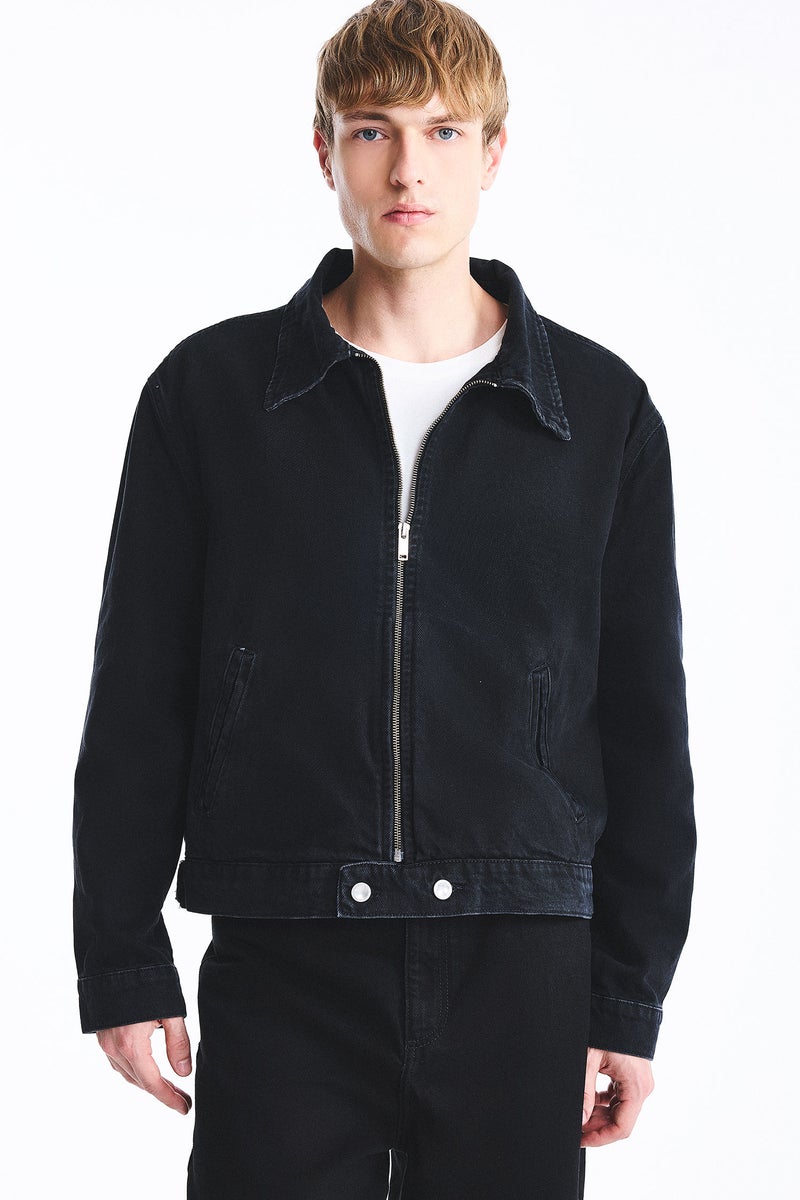 DeFacto Black Man Regular Fit Cotton Jacket Casual - Image 1